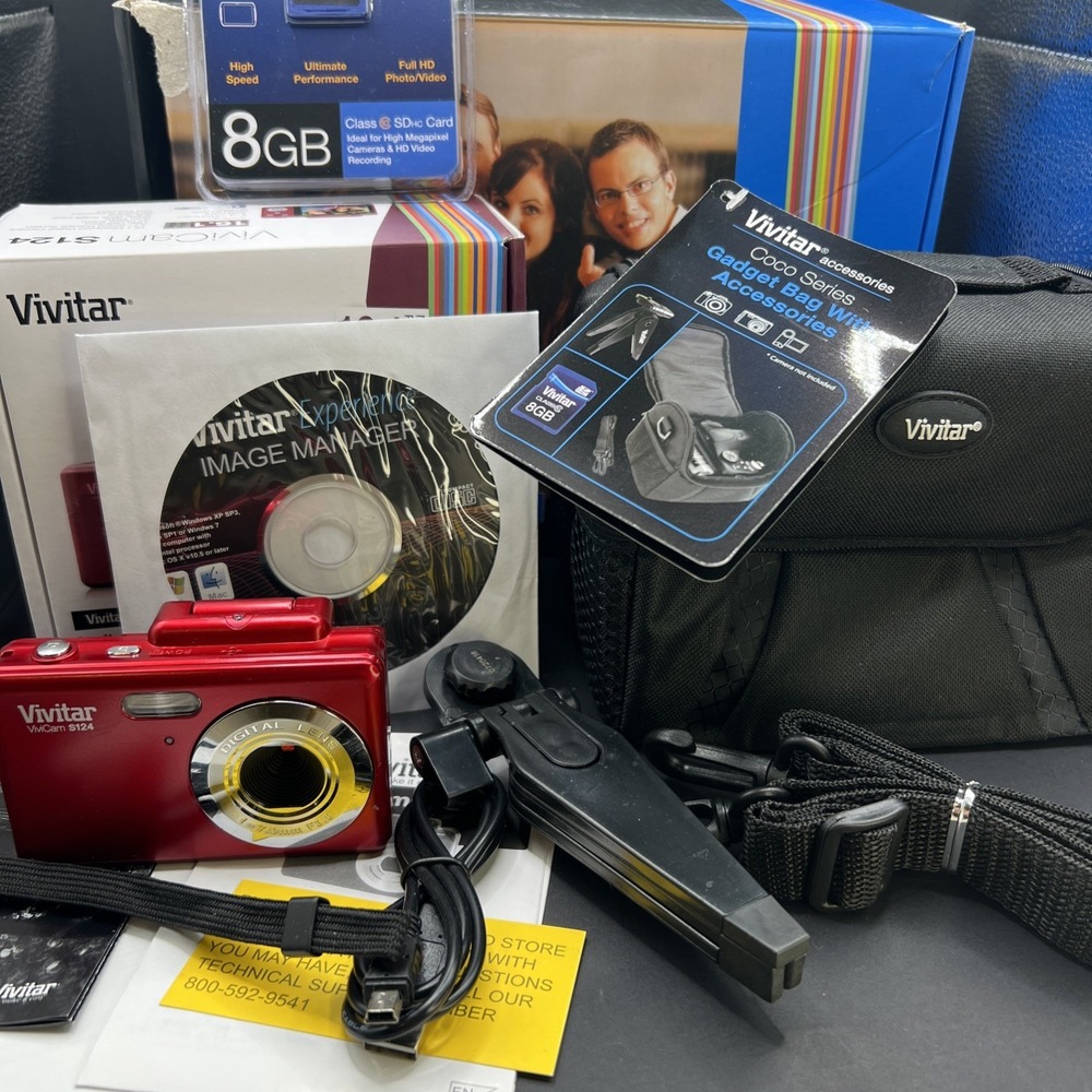 Vivitar ViviCam S124 Digital Camera 16.1MP With Accessories K1-AMX Tested Read